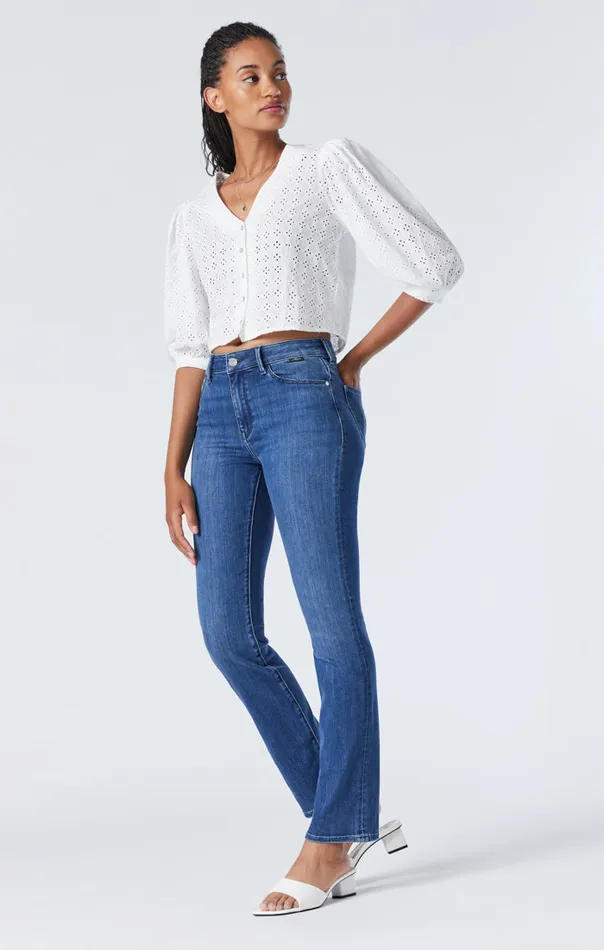 High Rise Kendra Straight Leg Jeans In Mid Supersoft Women Mavi Jeans Denim High Rise Kendra Straight Leg Jeans In Mid Supersoft Women Mavi Jeans Denim