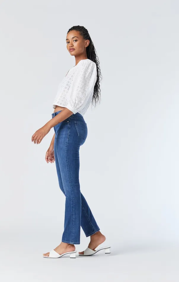 High Rise Kendra Straight Leg Jeans In Mid Supersoft Women Mavi Jeans Denim High Rise Kendra Straight Leg Jeans In Mid Supersoft Women Mavi Jeans Denim