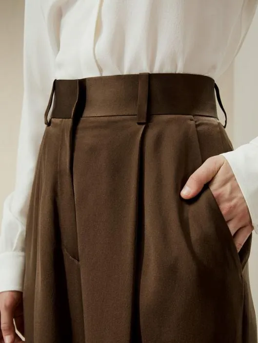 HighWaisted Wide Leg Dense Silk Pants Women Lilysilk Essentials