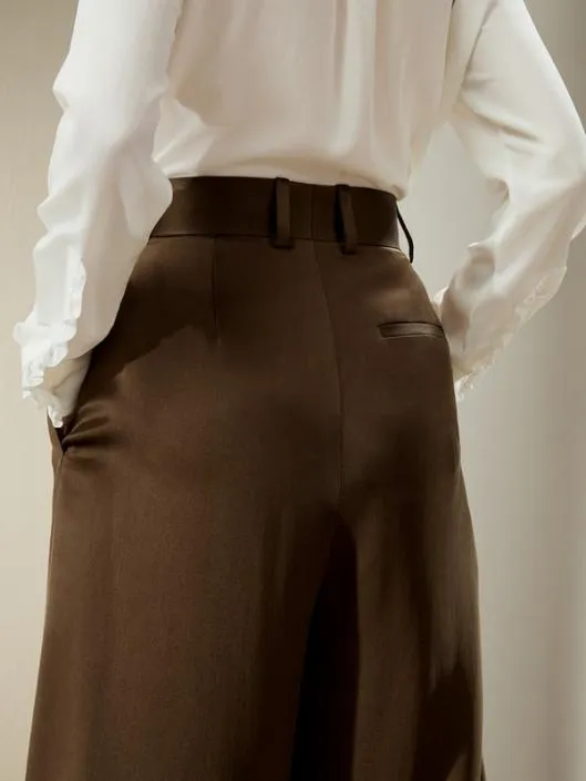 HighWaisted Wide Leg Dense Silk Pants Women Lilysilk Essentials