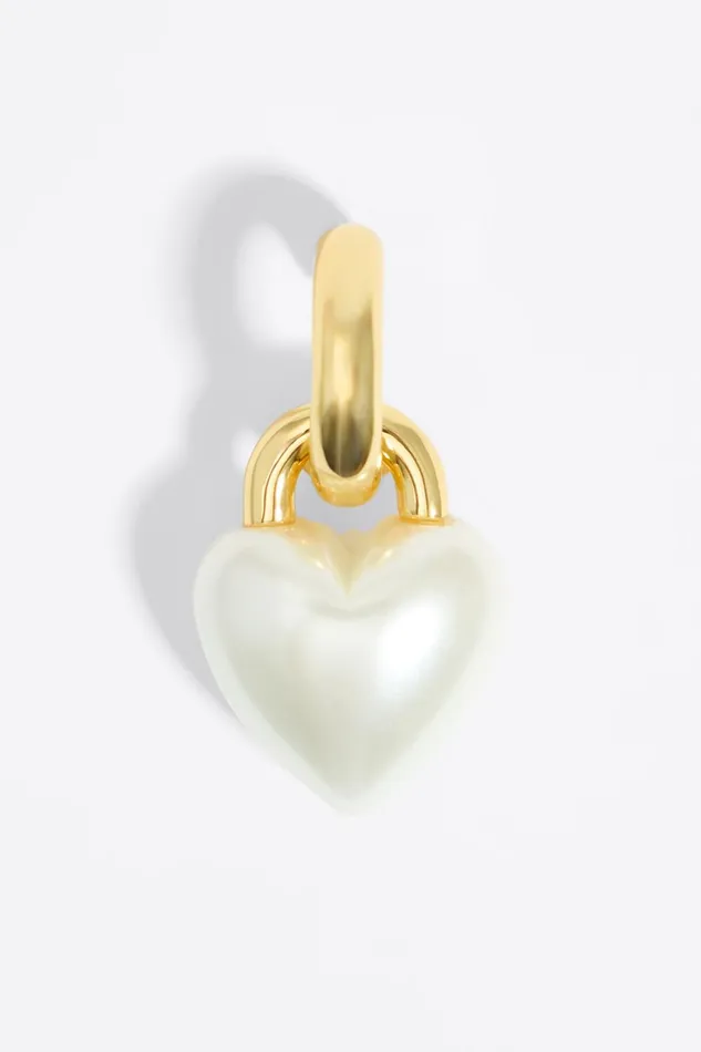Hoop Earrings With A Pearl Heart Gold Women Bimba Y Lola Earrings Hoop Earrings With A Pearl Heart Gold Women Bimba Y Lola Earrings