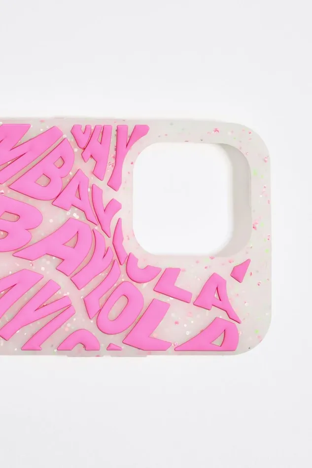 IPhone 13 Silicone Case Pink Logo Chewing Gum Pink Women Bimba Y Lola Phone Cases