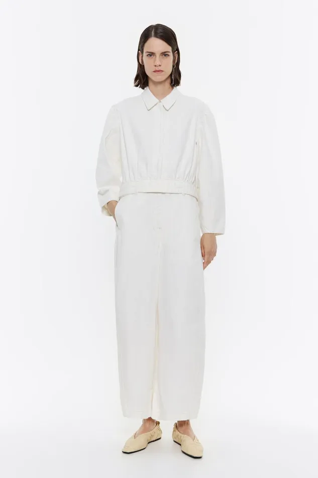 Ivory Denim Jumpsuit Ivory Women Bimba Y Lola Denim Ivory Denim Jumpsuit Ivory Women Bimba Y Lola Denim