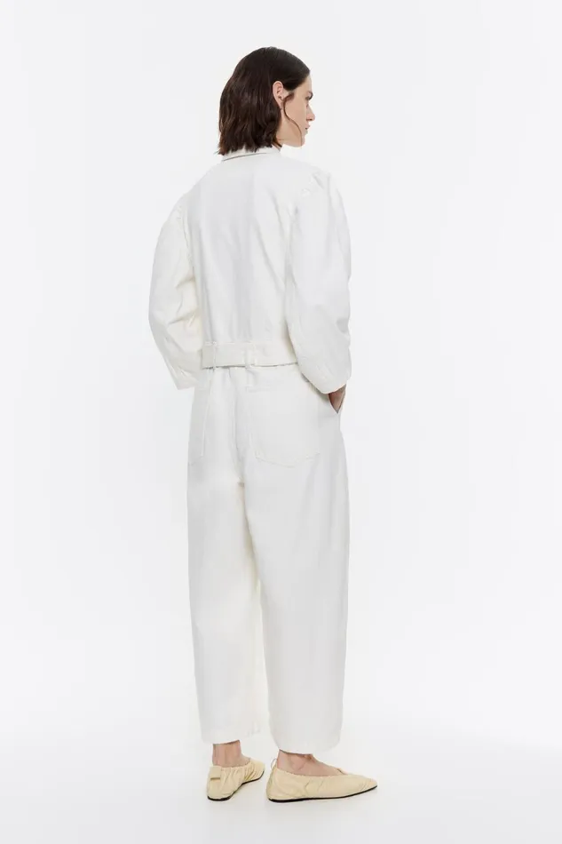 Ivory Denim Jumpsuit Ivory Women Bimba Y Lola Denim Ivory Denim Jumpsuit Ivory Women Bimba Y Lola Denim