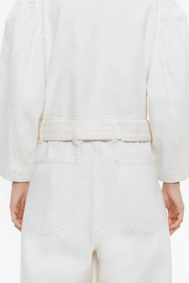 Ivory Denim Jumpsuit Ivory Women Bimba Y Lola Denim Ivory Denim Jumpsuit Ivory Women Bimba Y Lola Denim