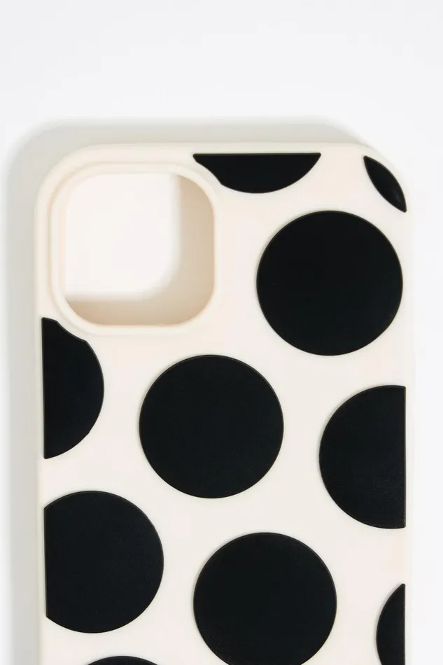 Ivory Dots Silicone IPhone 13 Case Ivory Women Bimba Y Lola Phone Cases Ivory Dots Silicone IPhone 13 Case Ivory Women Bimba Y Lola Phone Cases