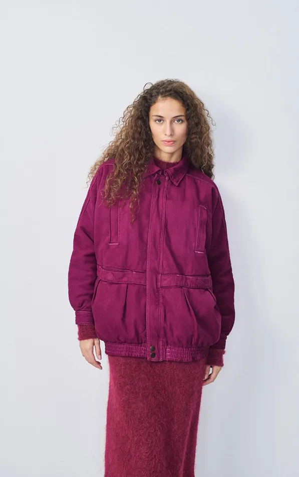 Jacket Nyolow Overdyed Fuchsia Women American Vintage Jackets and Blazers