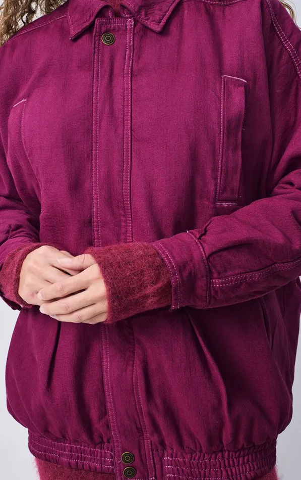 Jacket Nyolow Overdyed Fuchsia Women American Vintage Jackets and Blazers Jacket Nyolow Overdyed Fuchsia Women American Vintage Jackets and Blazers