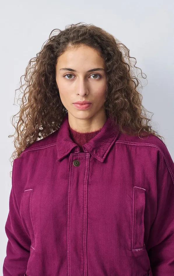 Jacket Nyolow Overdyed Fuchsia Women American Vintage Jackets and Blazers Jacket Nyolow Overdyed Fuchsia Women American Vintage Jackets and Blazers