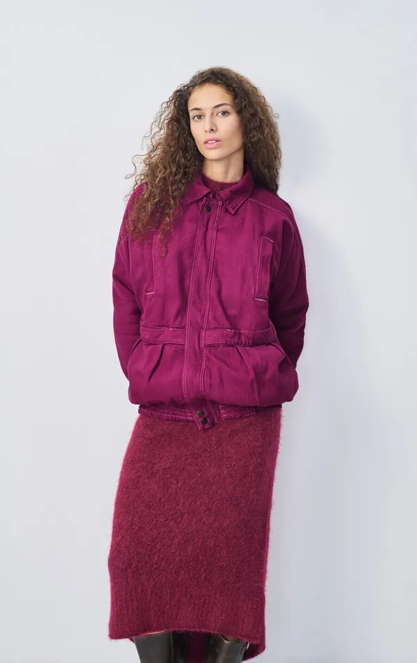 Jacket Nyolow Overdyed Fuchsia Women American Vintage Jackets and Blazers Jacket Nyolow Overdyed Fuchsia Women American Vintage Jackets and Blazers