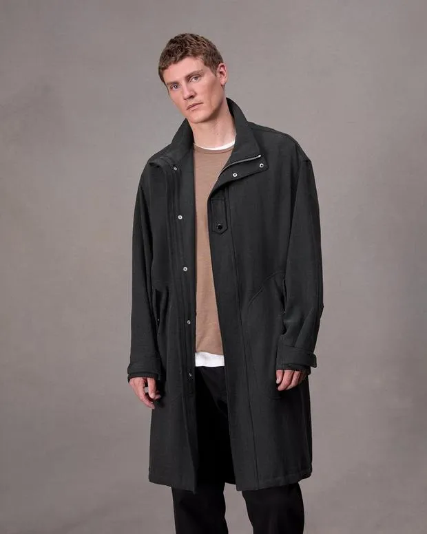 Jackets and Coats Men Rag and Bone Falcon WoolLinen Parka Black