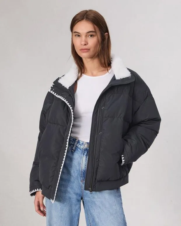 Jackets and Coats Women Rag and Bone Ingrid Puffer Jacket Black