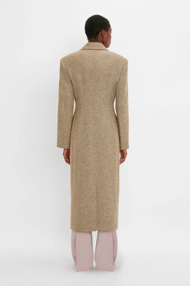 Jackets and Coats Women Victoria Beckham Exclusive Waisted Tailored Coat In Flax