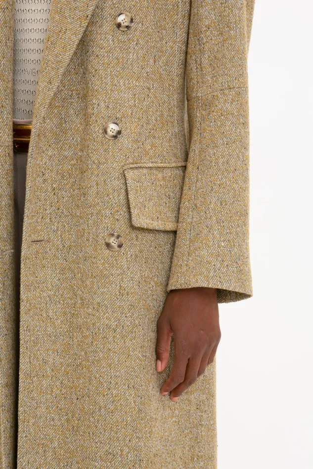 Jackets and Coats Women Victoria Beckham Exclusive Waisted Tailored Coat In Flax