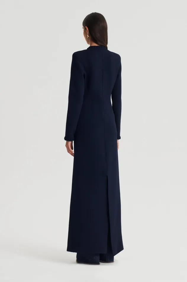 Jackets Women Scanlan Theodore CREPE KNIT DAISY COAT Navy