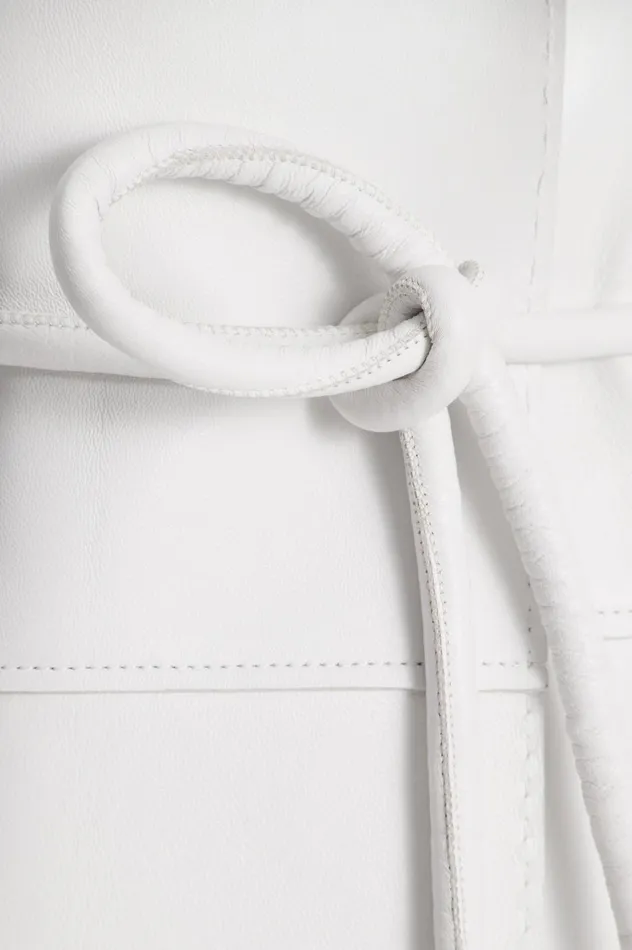 Jackets Women Scanlan Theodore LEATHER BONDED JACKET White