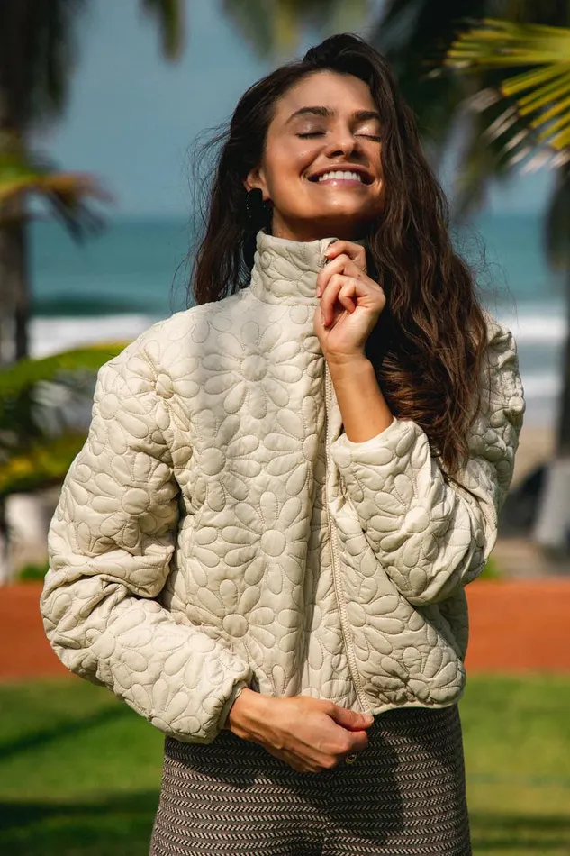 JAXSON LIGHTWEIGHT QUILTED JACKET Cement Women O039NEILL Clothing