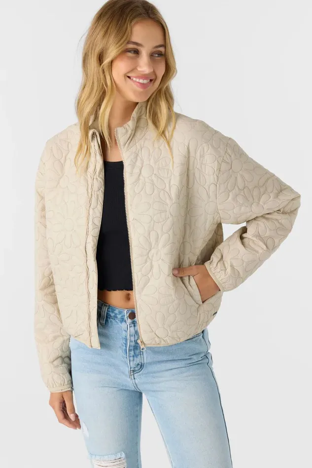 JAXSON LIGHTWEIGHT QUILTED JACKET Cement Women O039NEILL Clothing