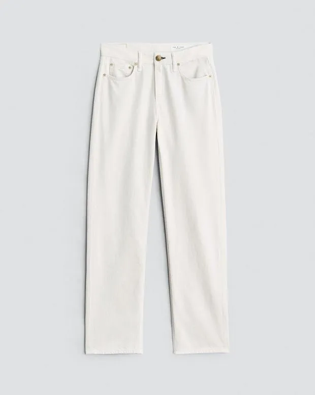 Jeans Women Rag and Bone Featherweight Baggy Dre Jean Featherweight Denim Ecru