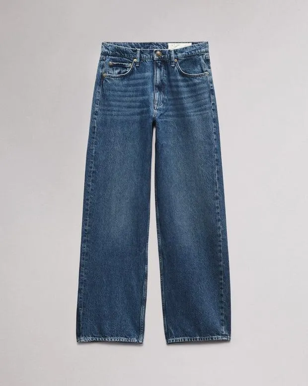Jeans Women Rag and Bone Shea Relaxed Straight Jean Lightweight Rigid Denim Adeline