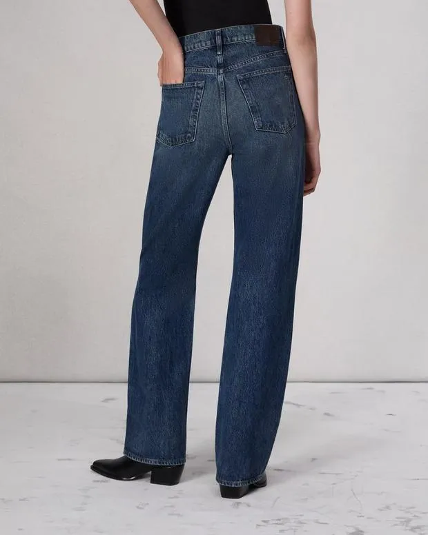 Jeans Women Rag and Bone Shea Relaxed Straight Jean Lightweight Rigid Denim Adeline