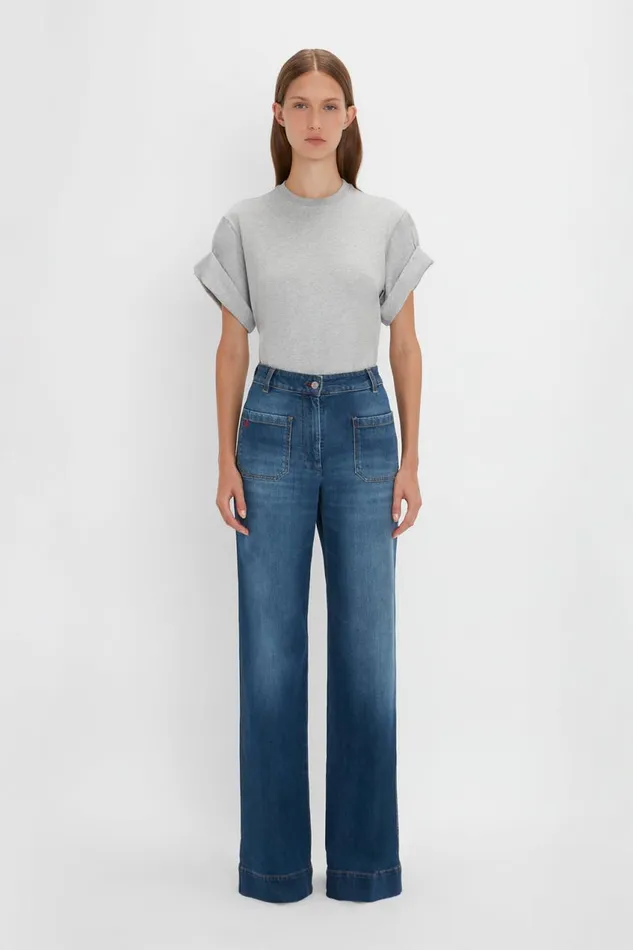 Jeans Women Victoria Beckham Alina Jean In Dark Vintage Wash