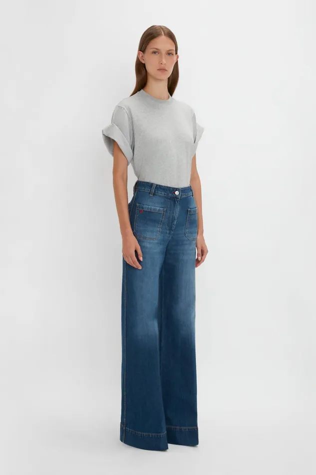 Jeans Women Victoria Beckham Alina Jean In Dark Vintage Wash