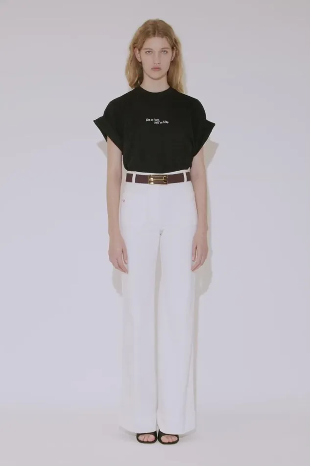 Jeans Women Victoria Beckham Alina Jean In Washed White