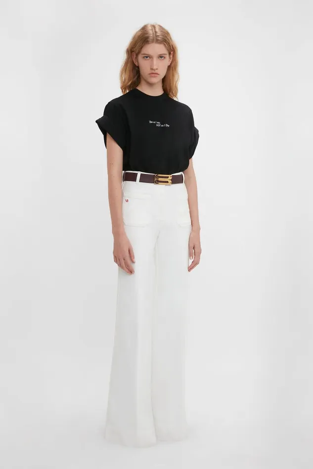 Jeans Women Victoria Beckham Alina Jean In Washed White