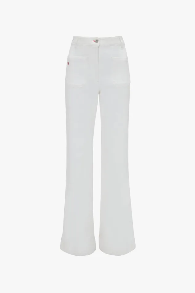 Jeans Women Victoria Beckham Alina Jean In Washed White