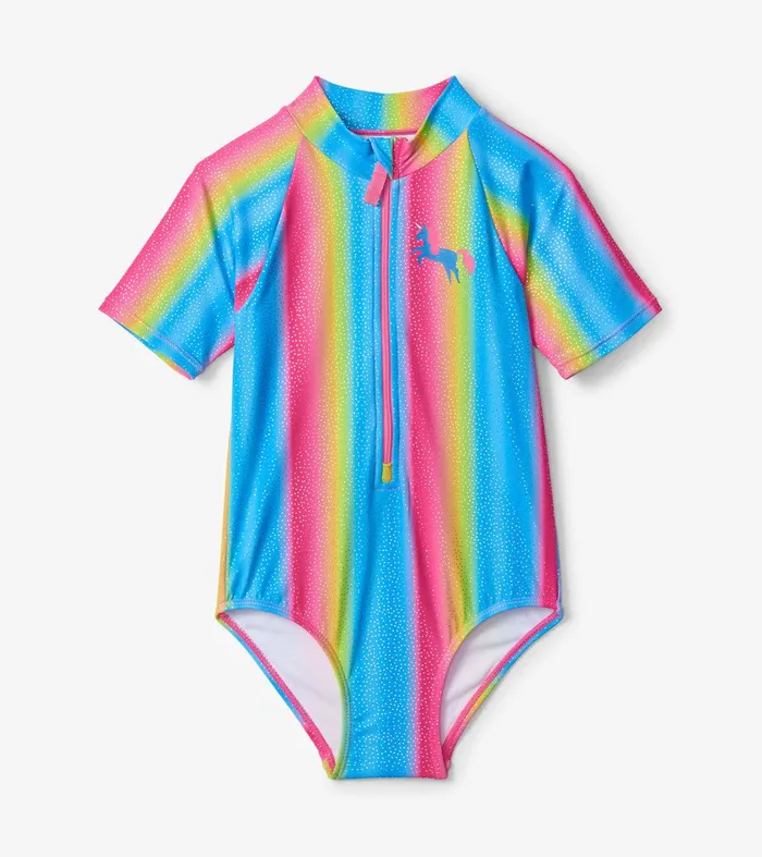 Jelly Bean Rainbow Rashguard One Piece Hatley