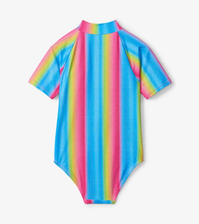 Jelly Bean Rainbow Rashguard One Piece Hatley