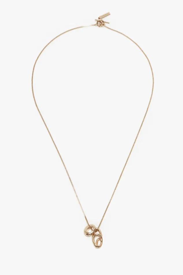 Jewellery Women Victoria Beckham Exclusive Absract Charm Necklace In Light Gold