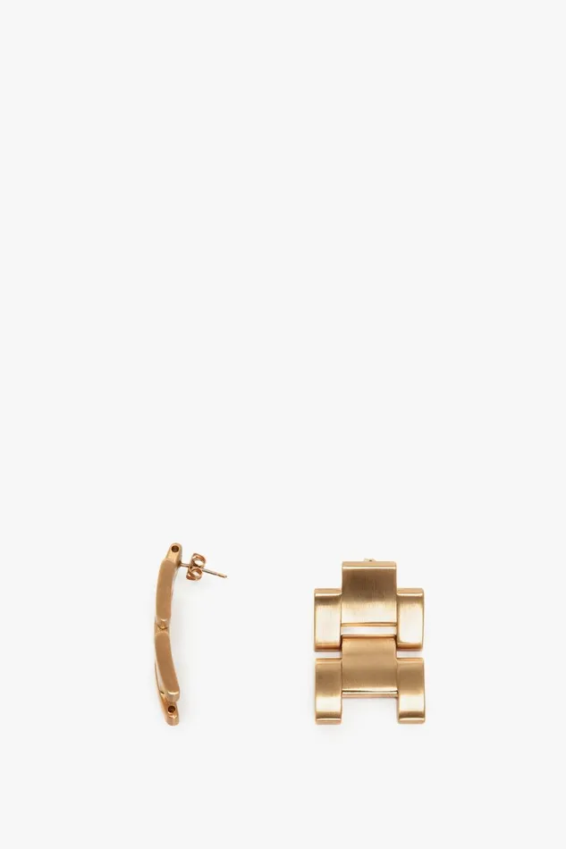 Jewellery Women Victoria Beckham Exclusive Jumbo Chain Earrings In Brushed Gold