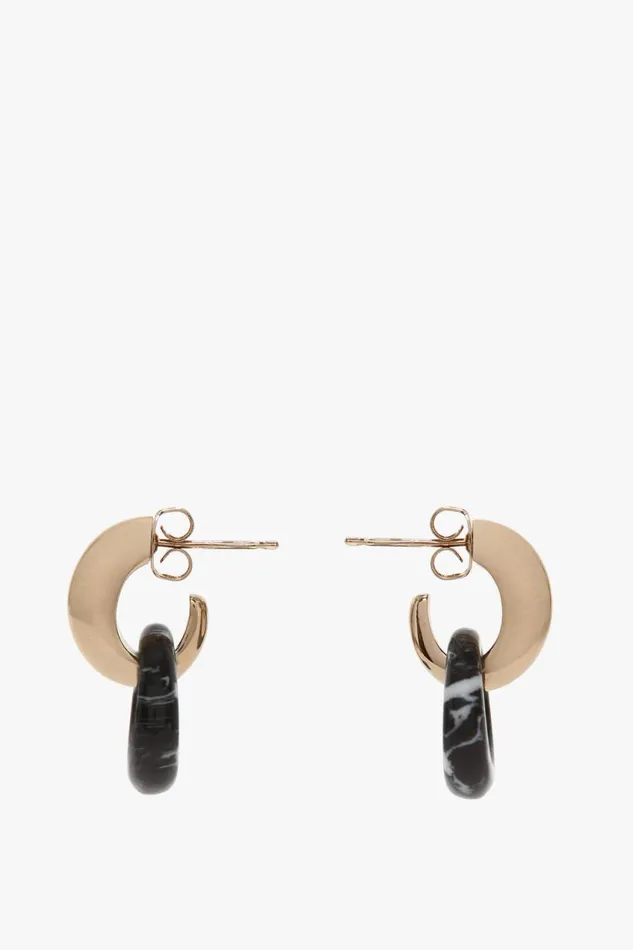 Jewellery Women Victoria Beckham Exclusive Resin Pendant Earrings In Light GoldBlack