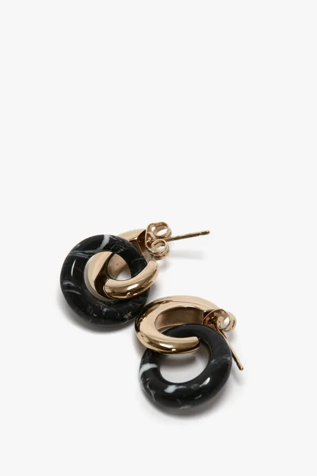Jewellery Women Victoria Beckham Exclusive Resin Pendant Earrings In Light GoldBlack Jewellery Women Victoria Beckham Exclusive Resin Pendant Earrings In Light GoldBlack