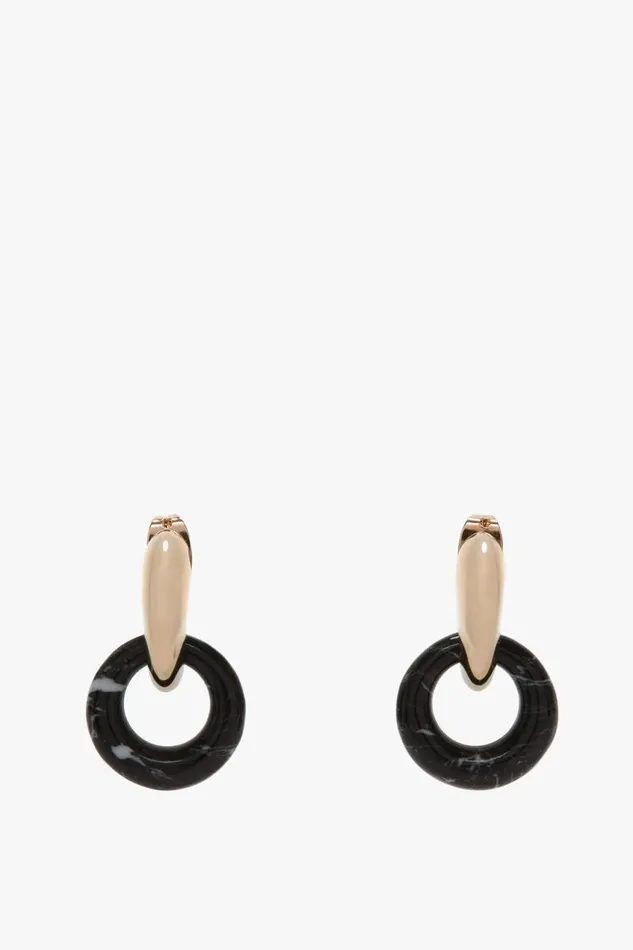 Jewellery Women Victoria Beckham Exclusive Resin Pendant Earrings In Light GoldBlack Jewellery Women Victoria Beckham Exclusive Resin Pendant Earrings In Light GoldBlack