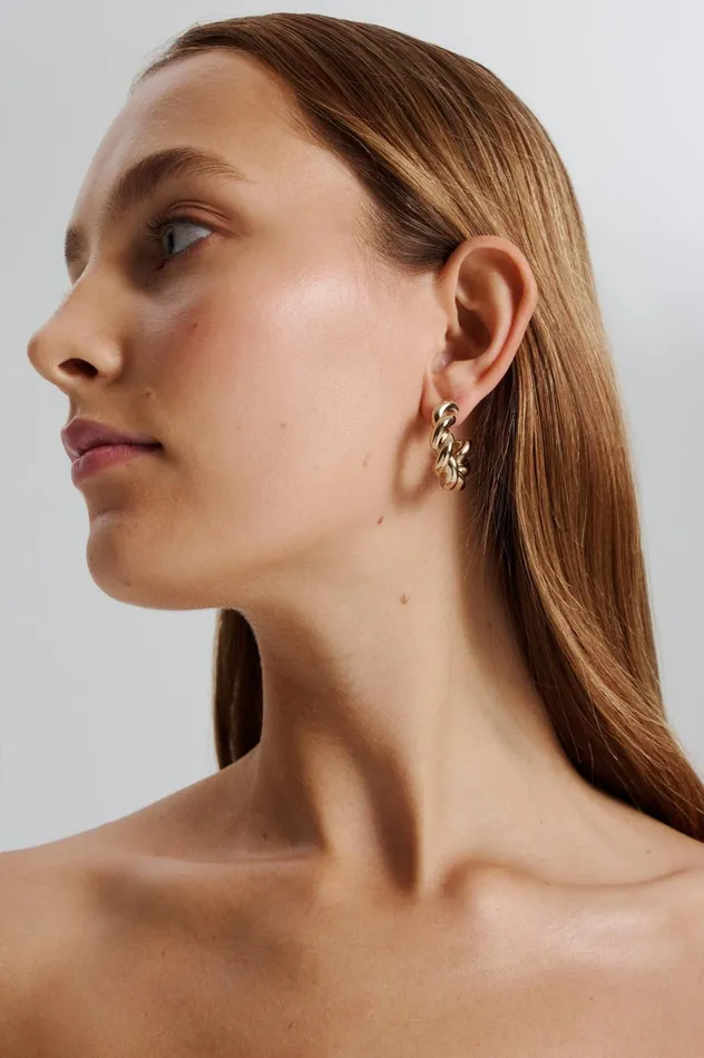 Jewelry Women Scanlan Theodore TWIST EARRINGS Lightgold