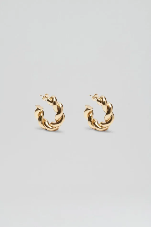 Jewelry Women Scanlan Theodore TWIST EARRINGS Lightgold Jewelry Women Scanlan Theodore TWIST EARRINGS Lightgold