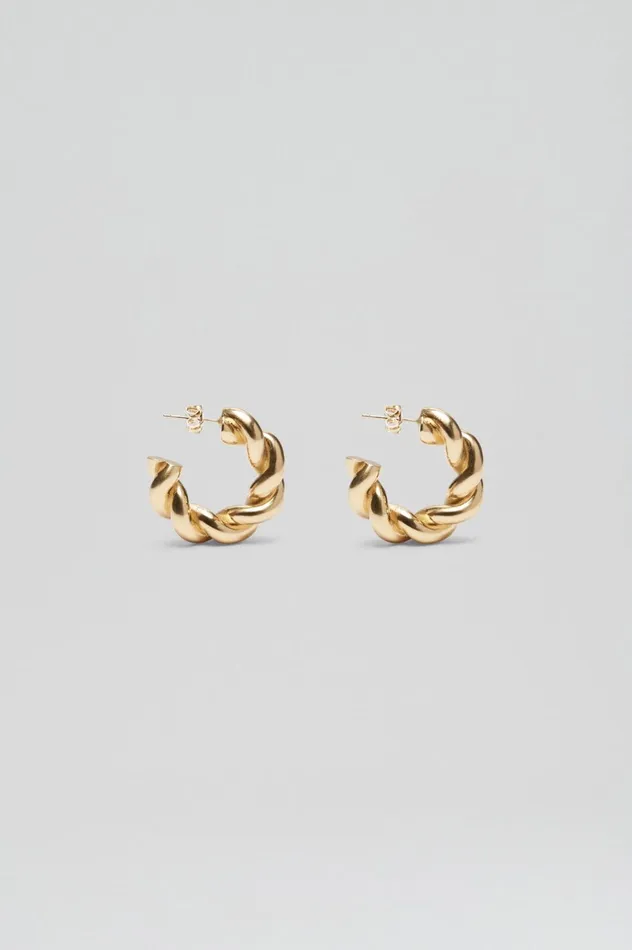 Jewelry Women Scanlan Theodore TWIST EARRINGS Lightgold Jewelry Women Scanlan Theodore TWIST EARRINGS Lightgold