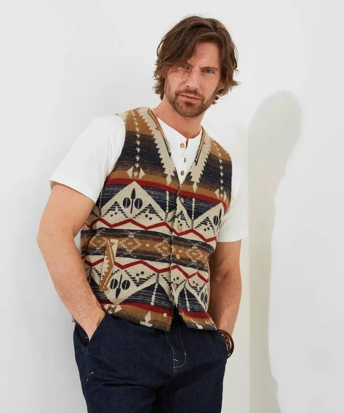Joe Browns Coats and Jackets Men Ready For Adventure Waistcoat Blue