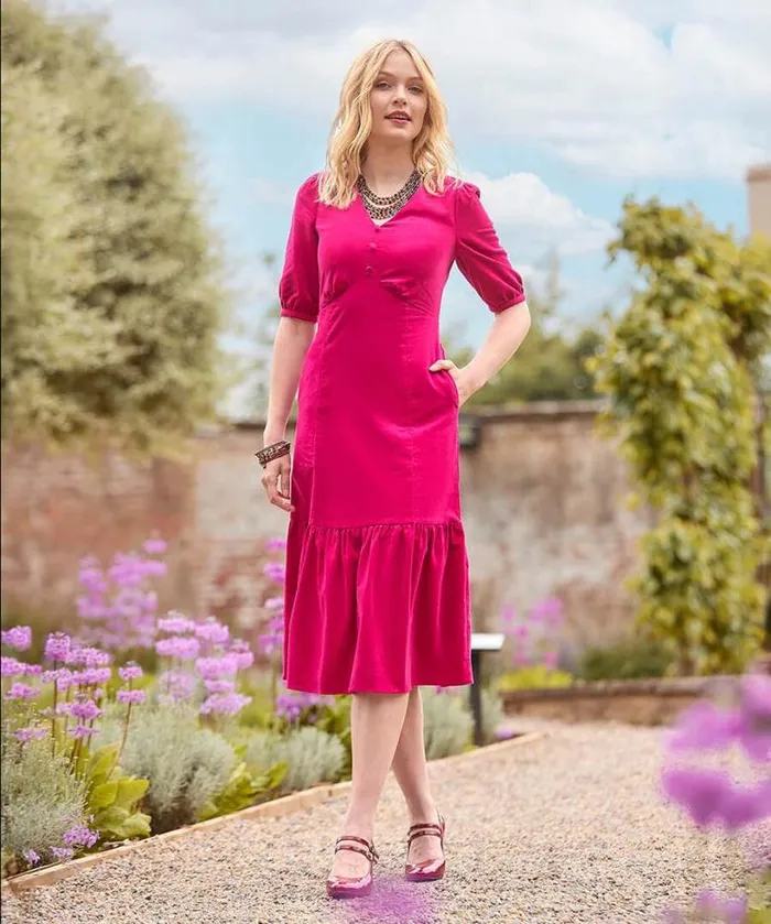 Joe Browns Dresses Women Curiously Cord Dress Pink