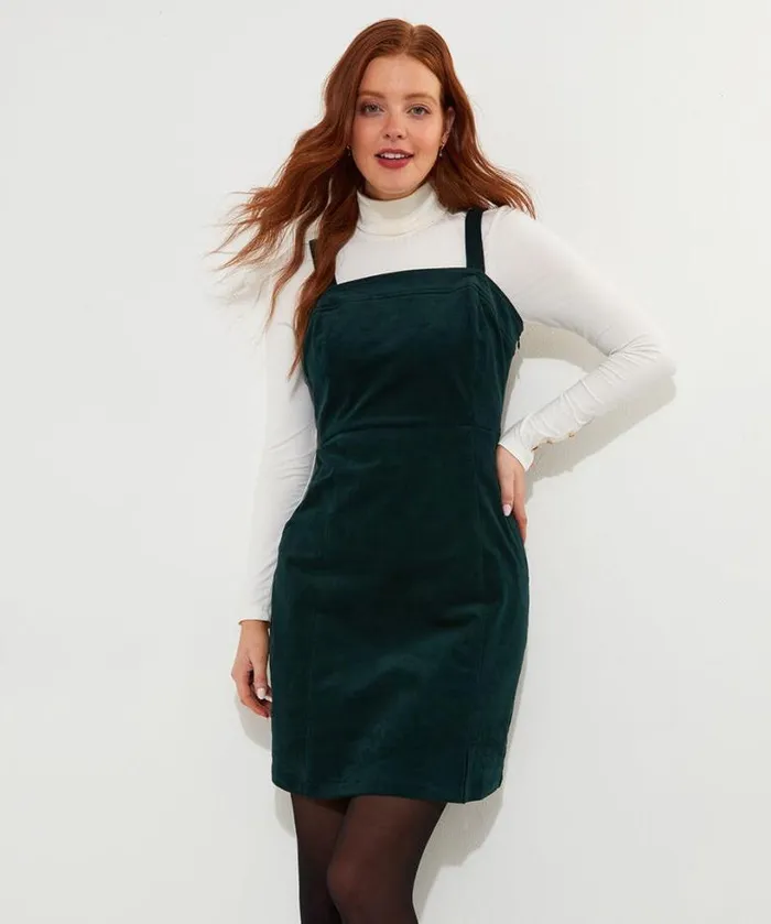 Joe Browns Dresses Women Jonie Cord Pinafore Green