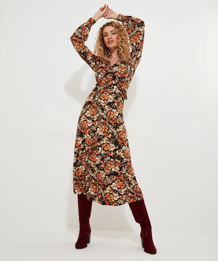 Joe Browns Dresses Women September Days Jersey Dress Brown Joe Browns Dresses Women September Days Jersey Dress Brown