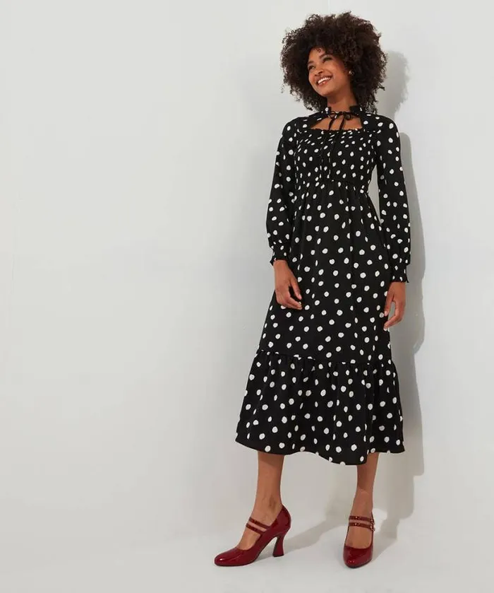 Joe Browns Dresses Women Serena Spot Dress Black