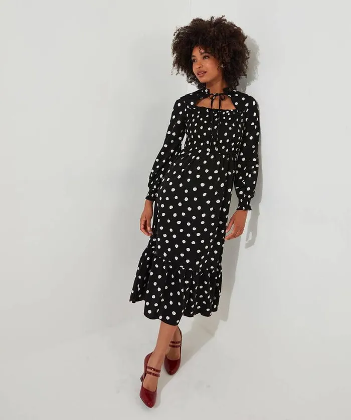 Joe Browns Dresses Women Serena Spot Dress Black Joe Browns Dresses Women Serena Spot Dress Black