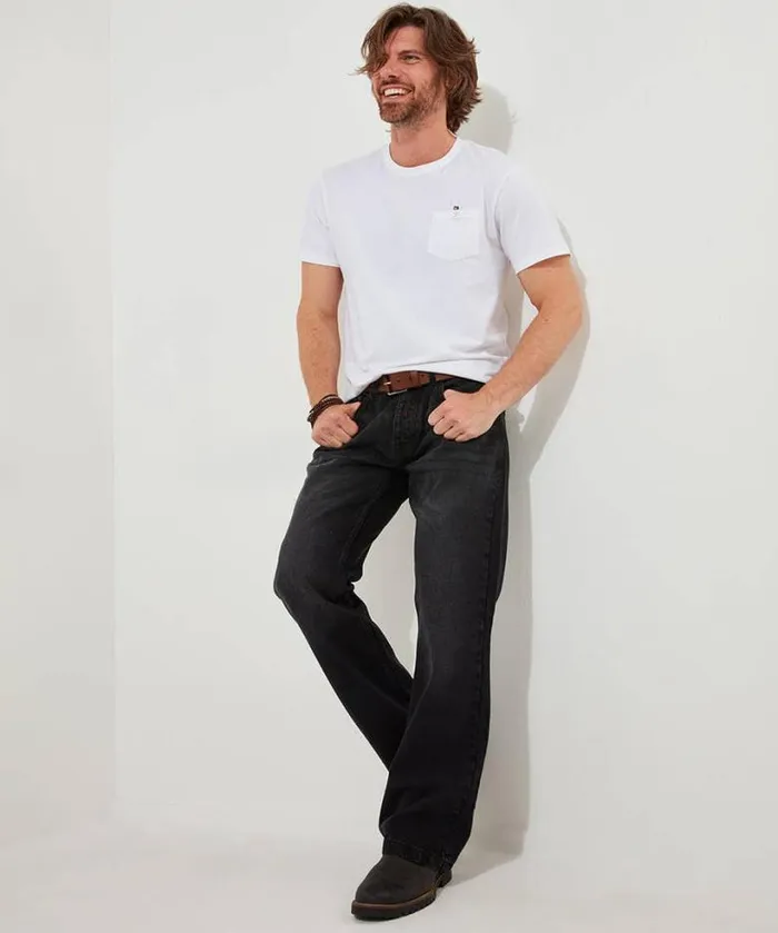 Joe Browns Jeans and Trousers Men Rocking Bootcut Jeans Black Wash