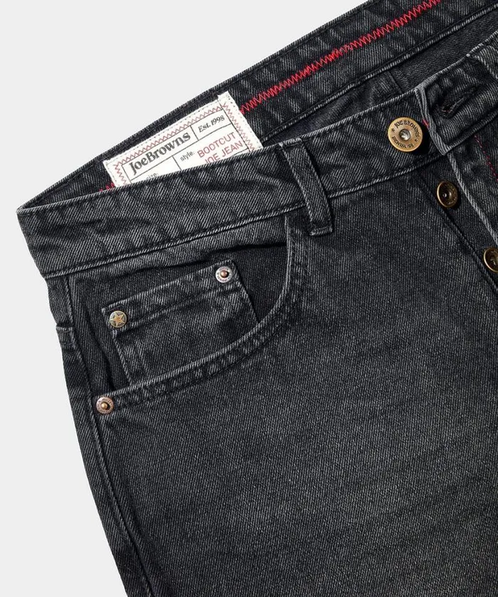 Joe Browns Jeans and Trousers Men Rocking Bootcut Jeans Black Wash