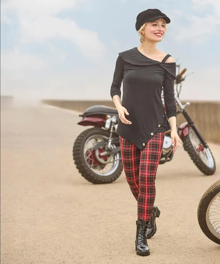 Joe Browns Jeans and Trousers Women Rocker Check Trousers Red Joe Browns Jeans and Trousers Women Rocker Check Trousers Red