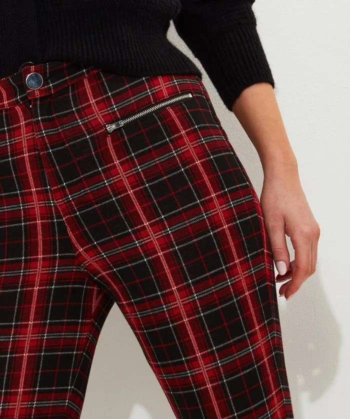 Joe Browns Jeans and Trousers Women Rocker Check Trousers Red Joe Browns Jeans and Trousers Women Rocker Check Trousers Red
